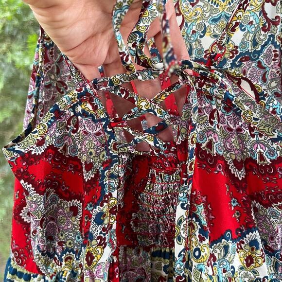 BOG Collective Colorful Printed Sleeveless Mini Dress Size XS. NEW - Picture 5 of 10